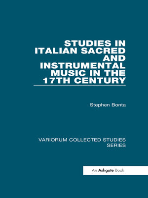 cover image of Studies in Italian Sacred and Instrumental Music in the 17th Century